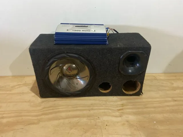Amplificador de som, bb 1200-gl, com caixa de som.