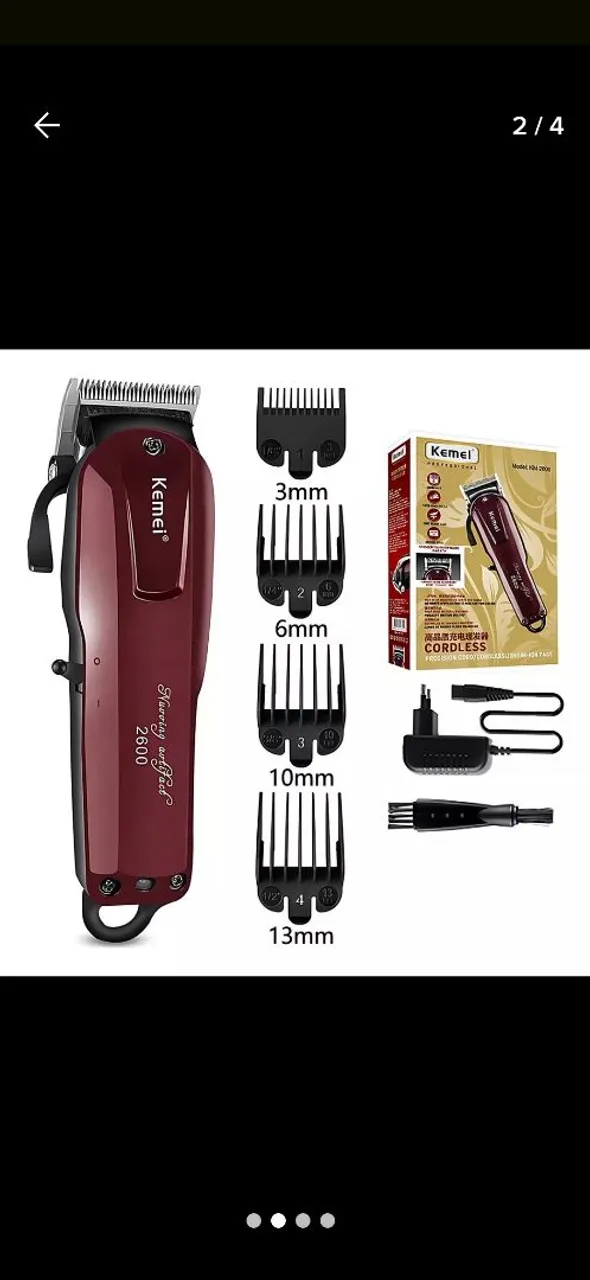 Máquina de Cortar Cabelo Kemei 2600 - Cordless - Nova