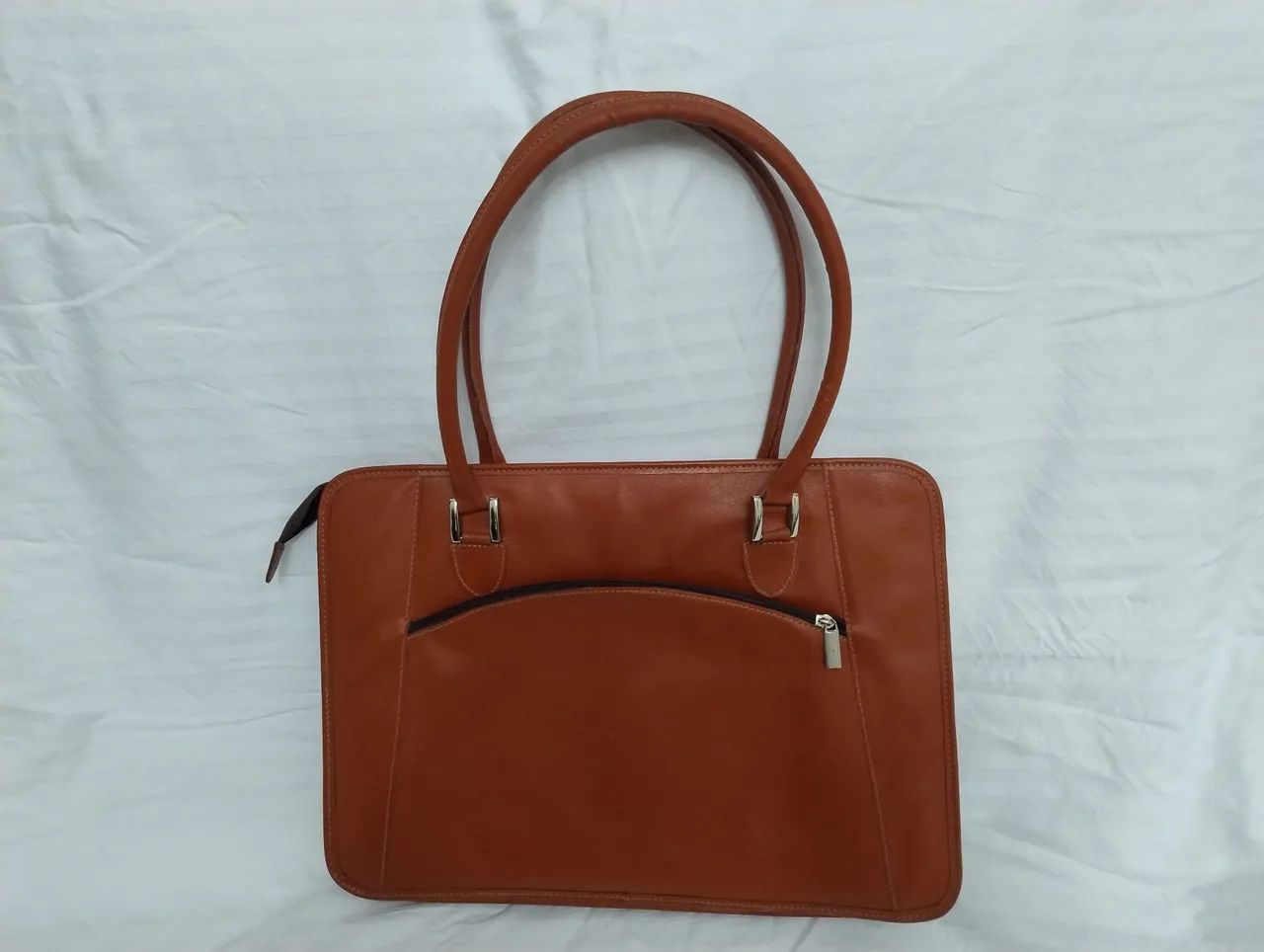 Bolsa de Ombro Marrom em Couro