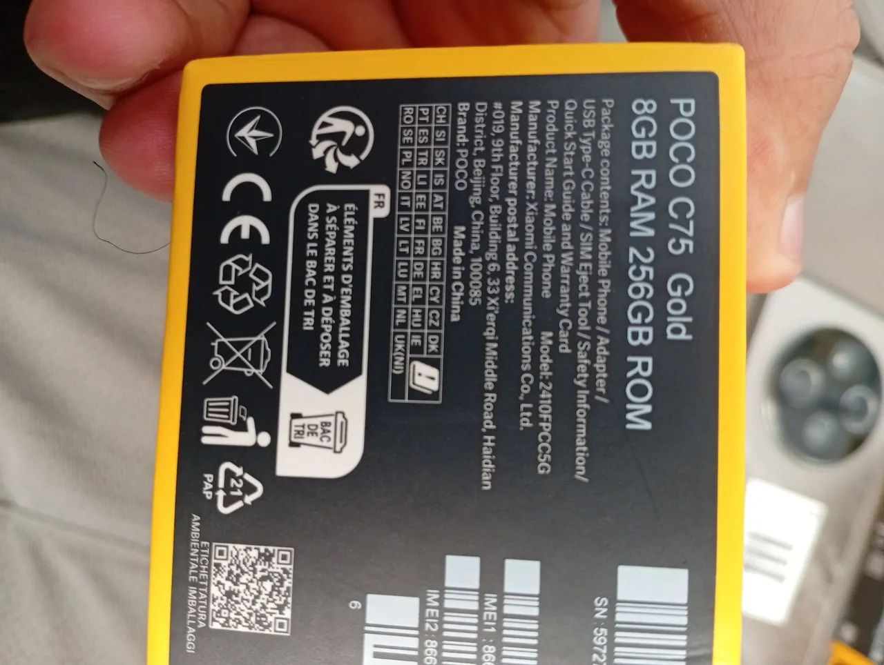 Xiaomi POCO C75 novo global ( caixa aberta ) 8/256gb 