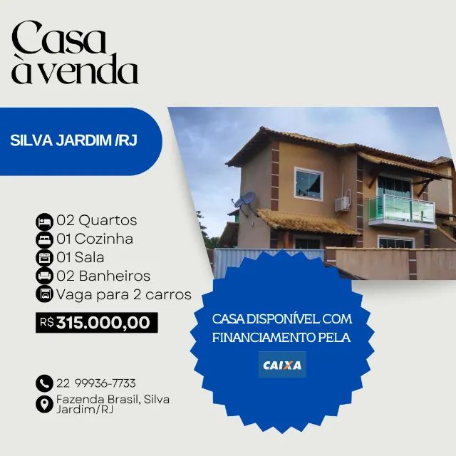 CASA EM SILVA JARDIM /RJ 2 QUARTOS