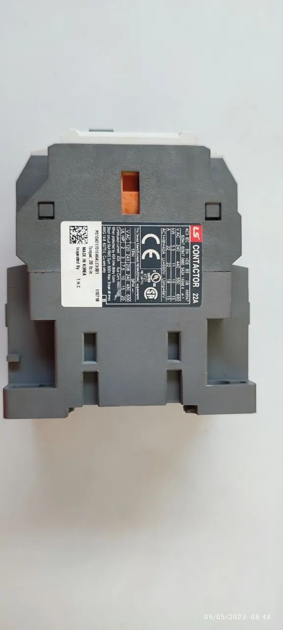 Contator Tripolar 220v 22a Metasol 1na+1nf 
