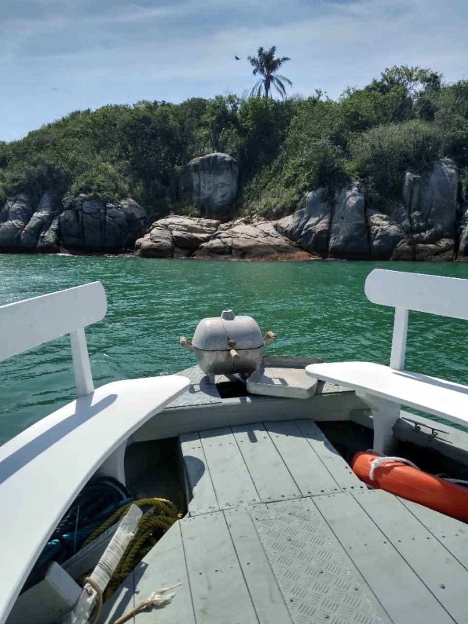 Vendo barco motor B18 casco de fibra - Foto 9