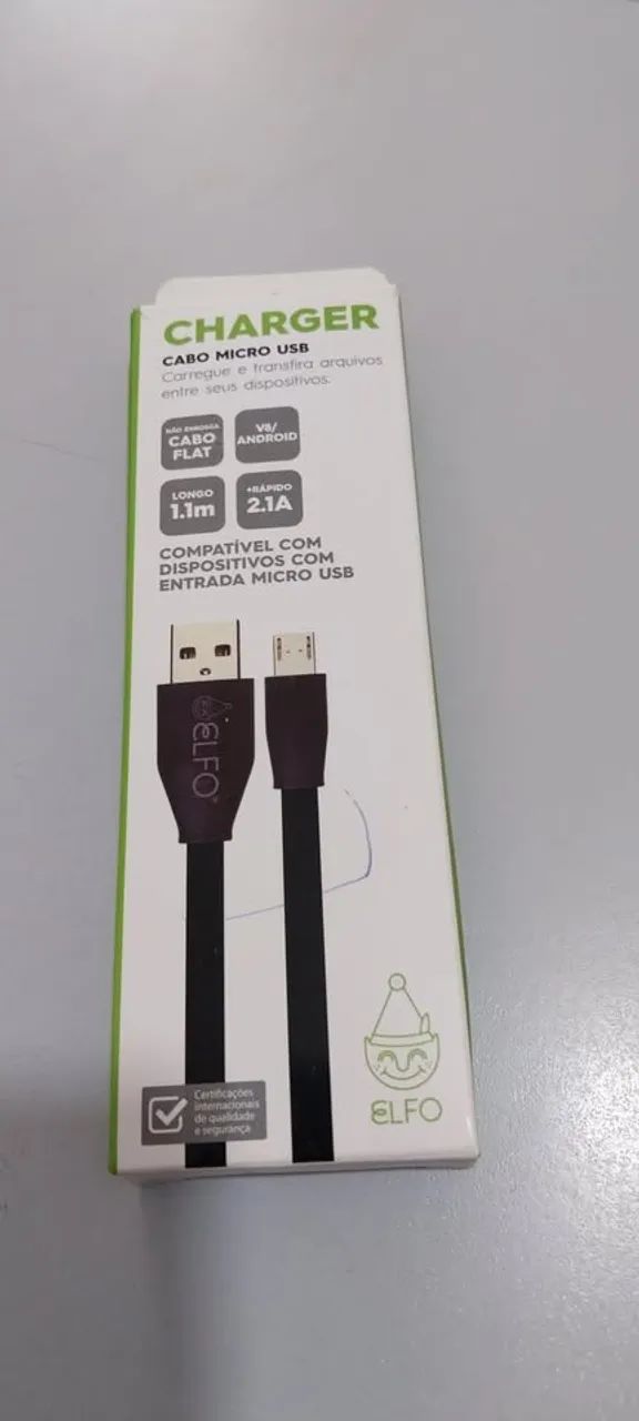 Charger Cabo Micro USB - Novo - Foto 2