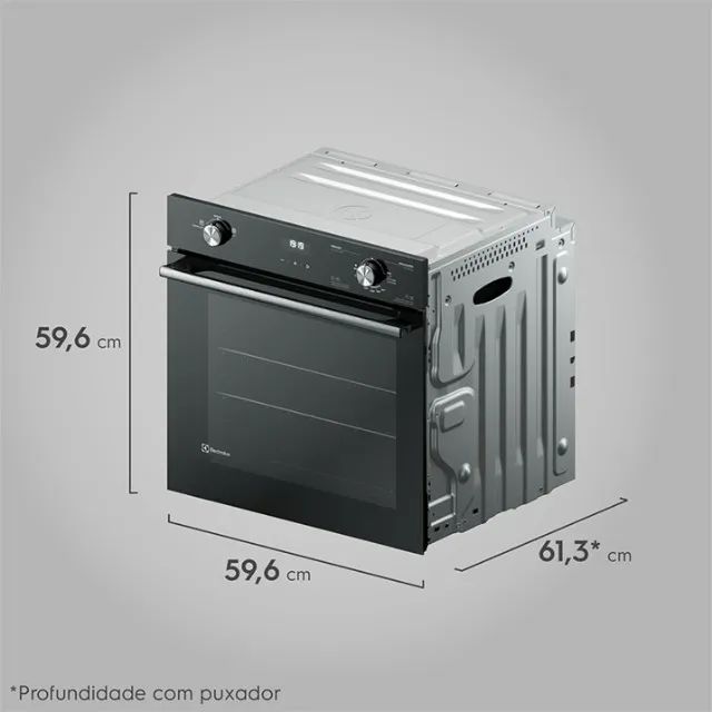 NOVO - ? Forno de Embutir Elétrico Electrolux 80L Efficient com PerfectCook (Modelo OE8EL