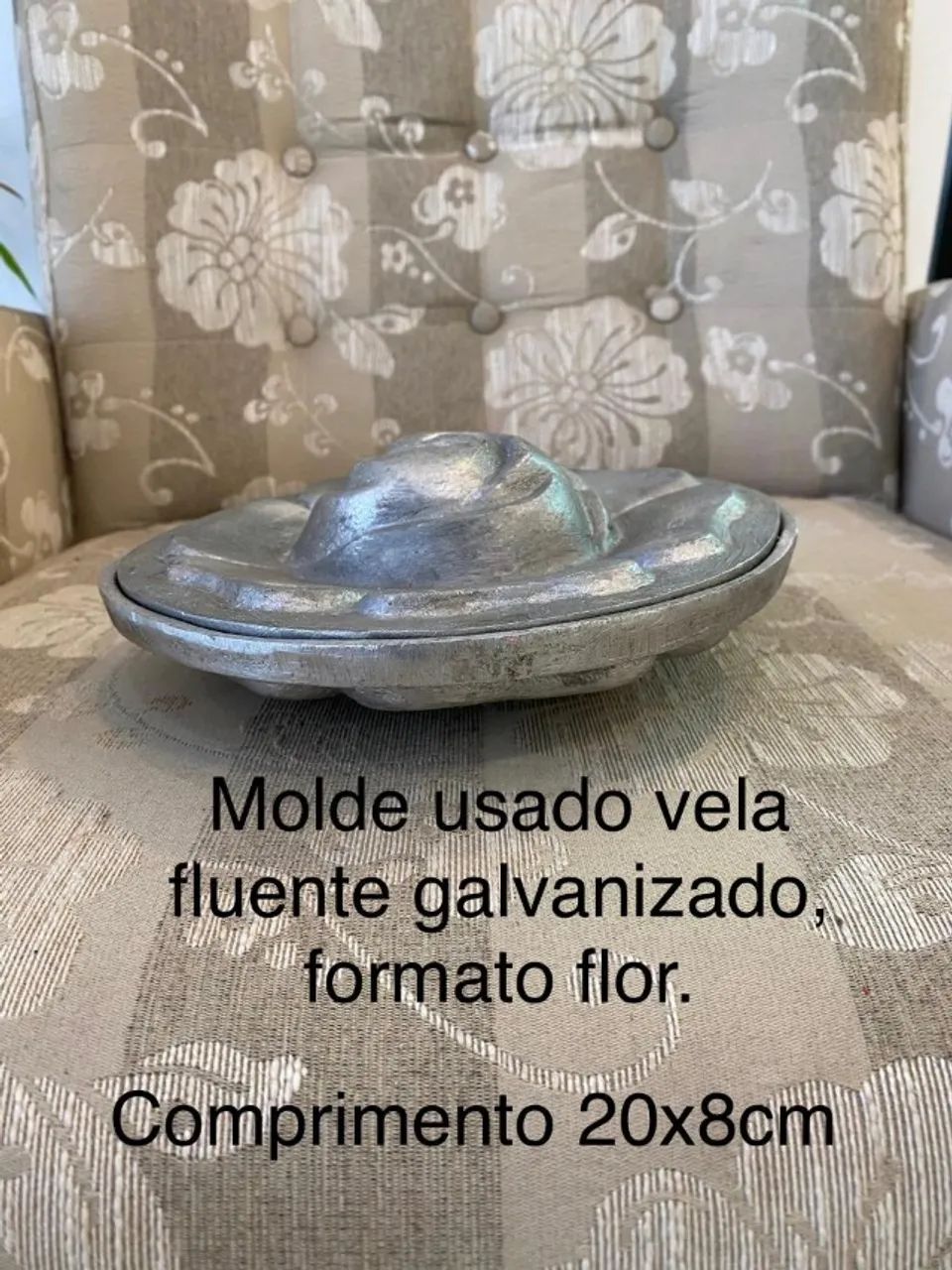 Kit 3 conjuntos molde/forma usada para vela flutuante de zinco galvanizado, formato flor. - Foto 3