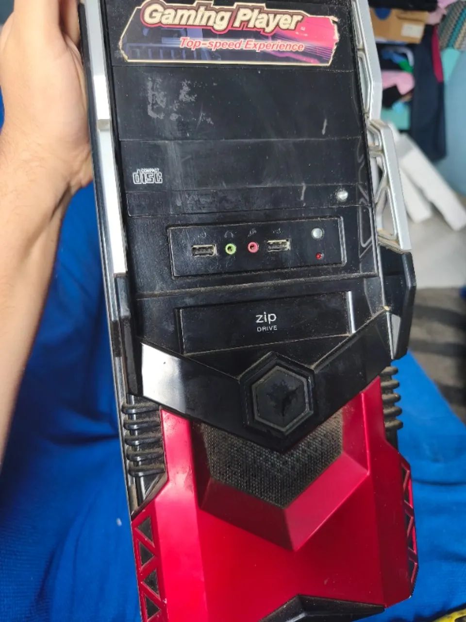 Kit Placa-mãe, processador Fx8300, memória 32gb, gabinete gamer vemelho e preto, 3fans  - Foto 5