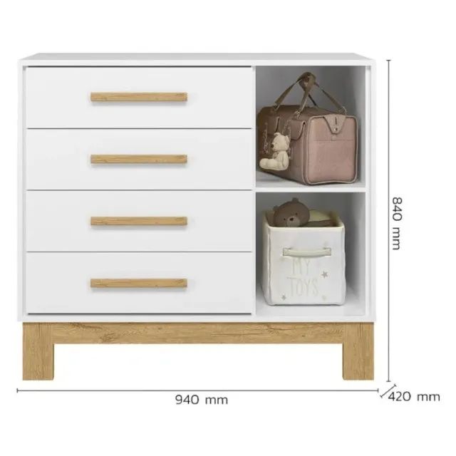 Cômoda Infantil 1 Porta e 4 Gavetas DIVIDIMOS EM ATÉ 10X SEM JUROS - Foto 3