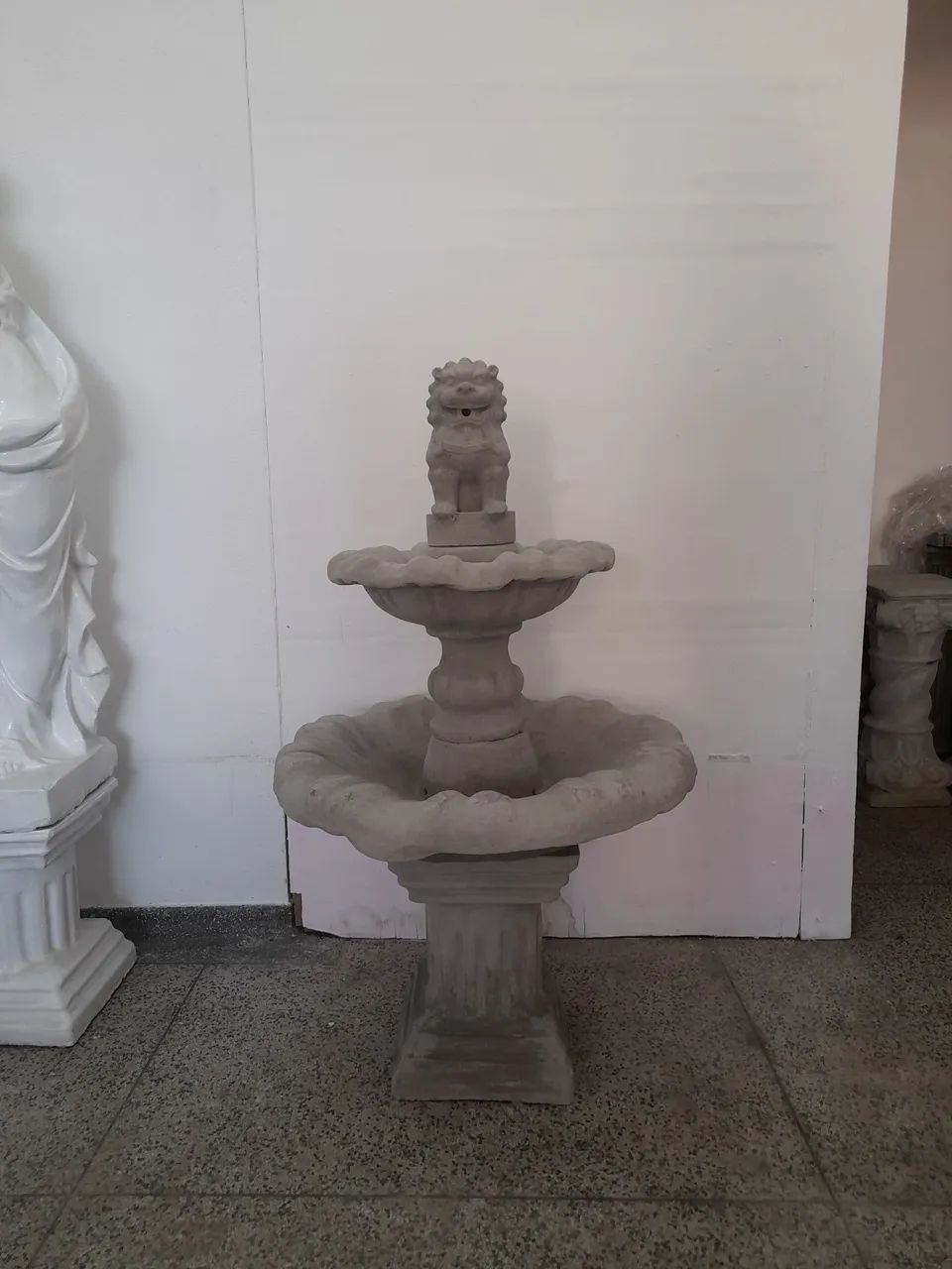 Fonte leão chinês de cimento para jardim - Foto 2