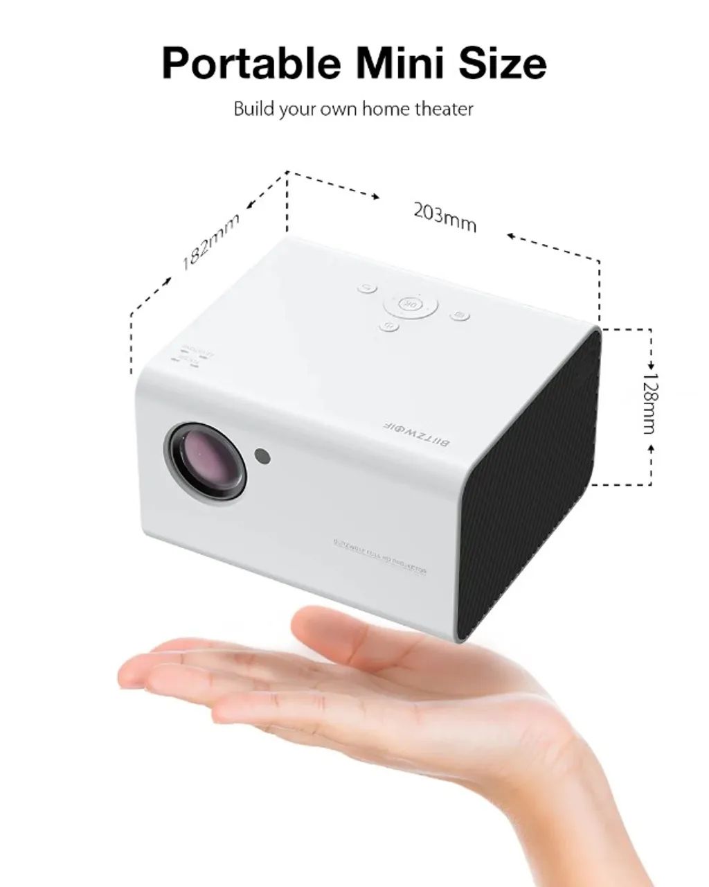 Projetor Blitzwolf Bw-vp14 Wifi 6000 Lumens Fullhd Branco - Foto 5