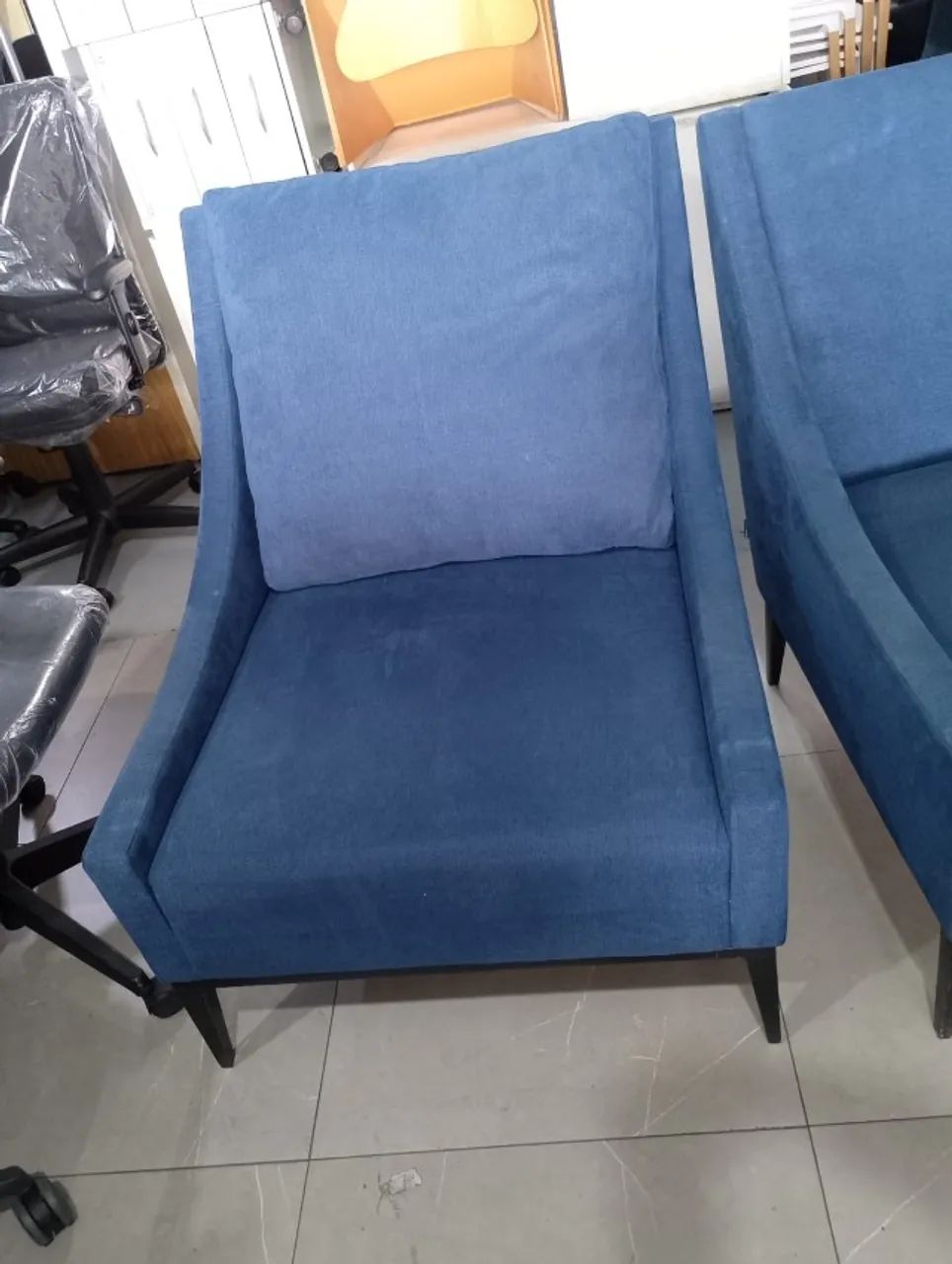 Poltrona Brentwood Azul Royal para Escritório - Foto 2
