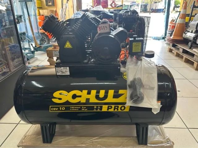 Compressor 110L Schulz 140 Libras Motor 2cv Mono 10pes - Schulz Novo