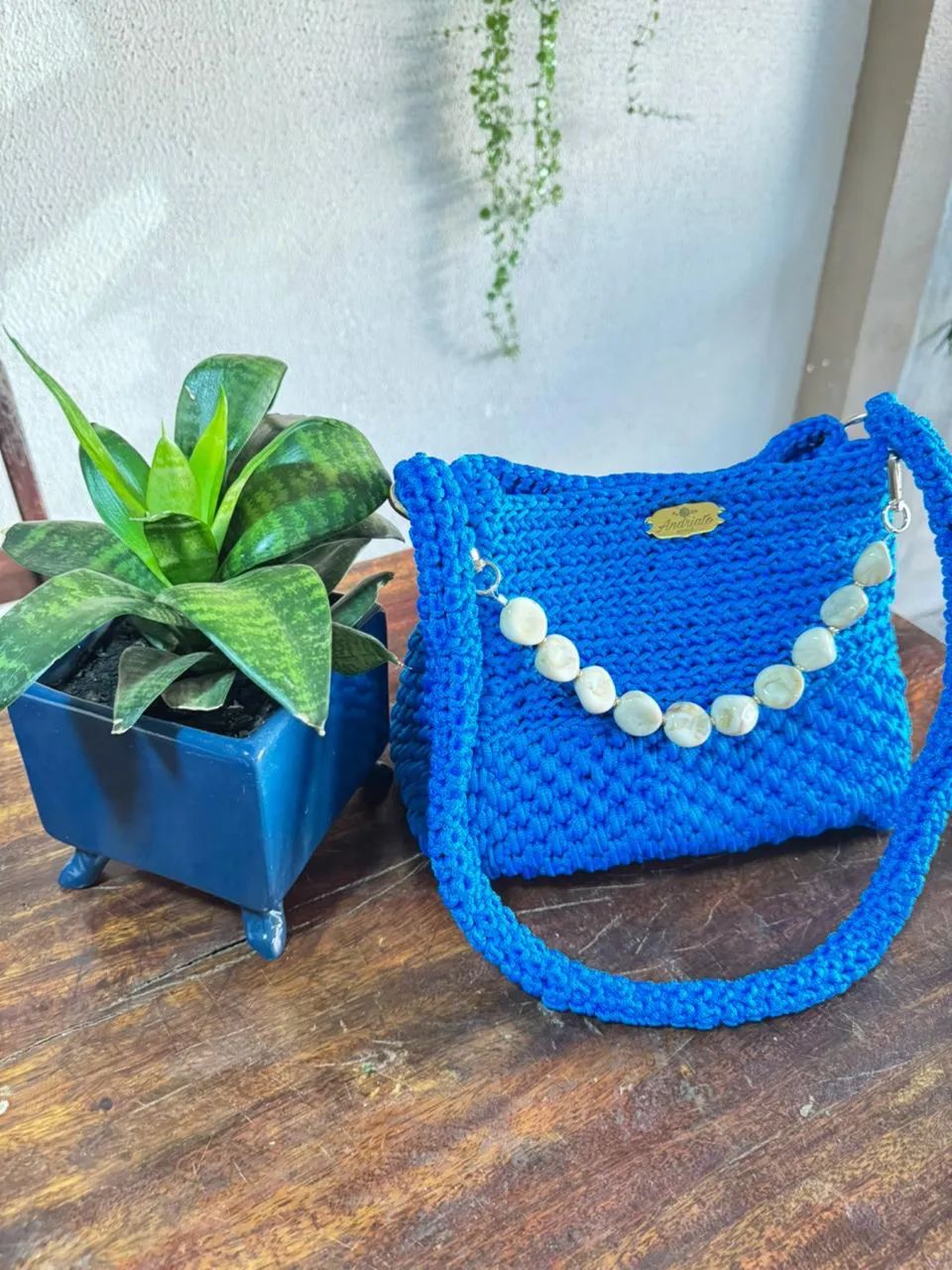 Bolsa Crochê - Fio Náutico  - Foto 3