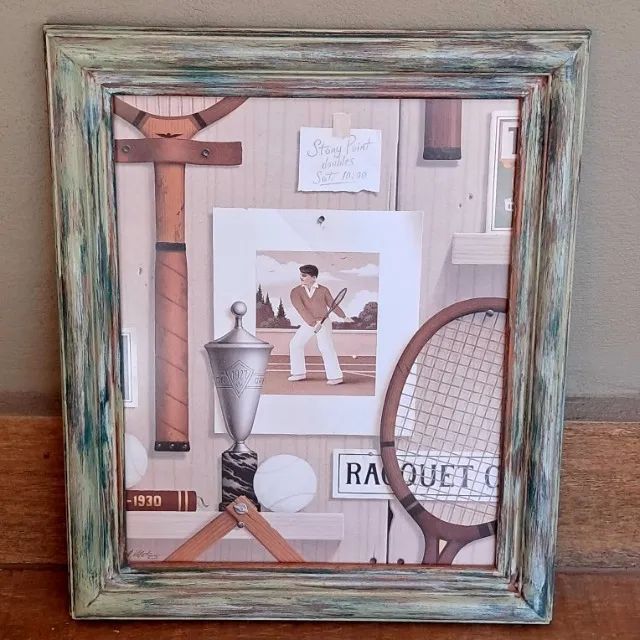 Conjunto 4 Quadros Decorativos com Temas Esportivos - Golfe, Beisebol, Tênis e Pesca - Foto 4