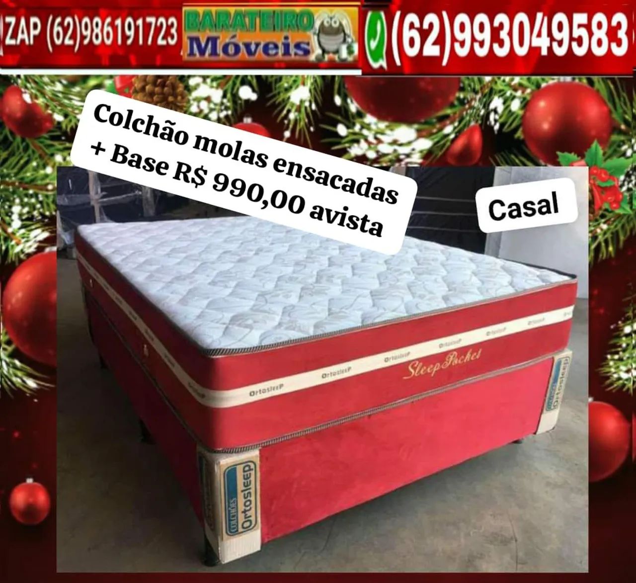 Colchão Molas Ensacadas - Casal - R$990,00