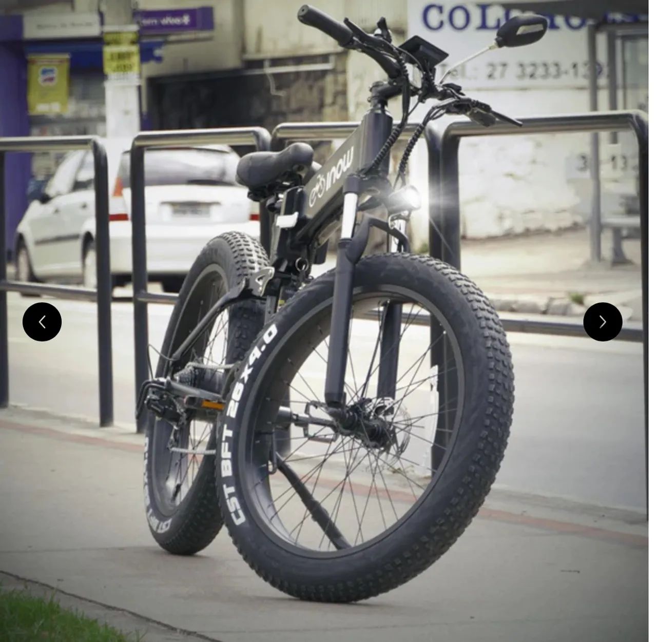 Bicicleta Elétrica Dobrável com Pneus Grossos - Foto 4