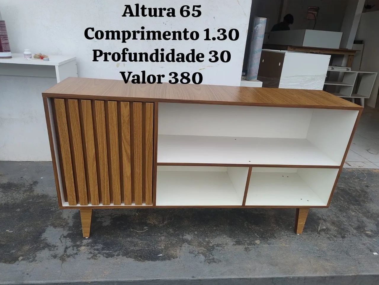 Rack para TV com design moderno 130x65x30 até 55" - Foto 5