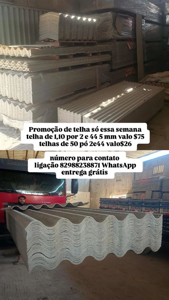 Promoção da semana de telha impermeabilizada com entrega grátis 1e10 pó 2e44 n *71