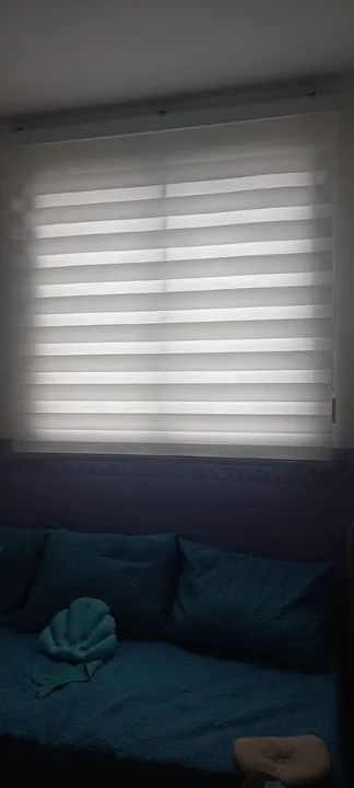 Persiana Rolô Duplo tipo Zebra Rainbow Double Vision 1,40 x 1,60 - Foto 3