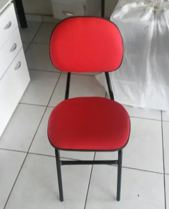 cadeira fixa, diversas cores em courino ou tecido - apenas 190 cada - entrego - Foto 2
