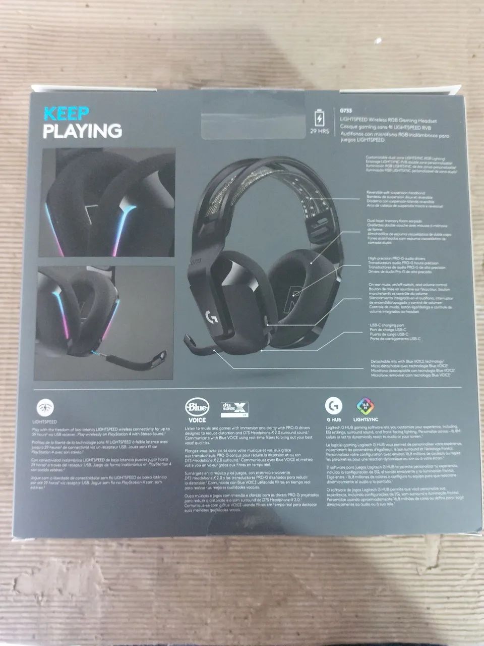 Fone de Ouvido Logitech G733 Lightspeed RGB Wireless - Foto 2