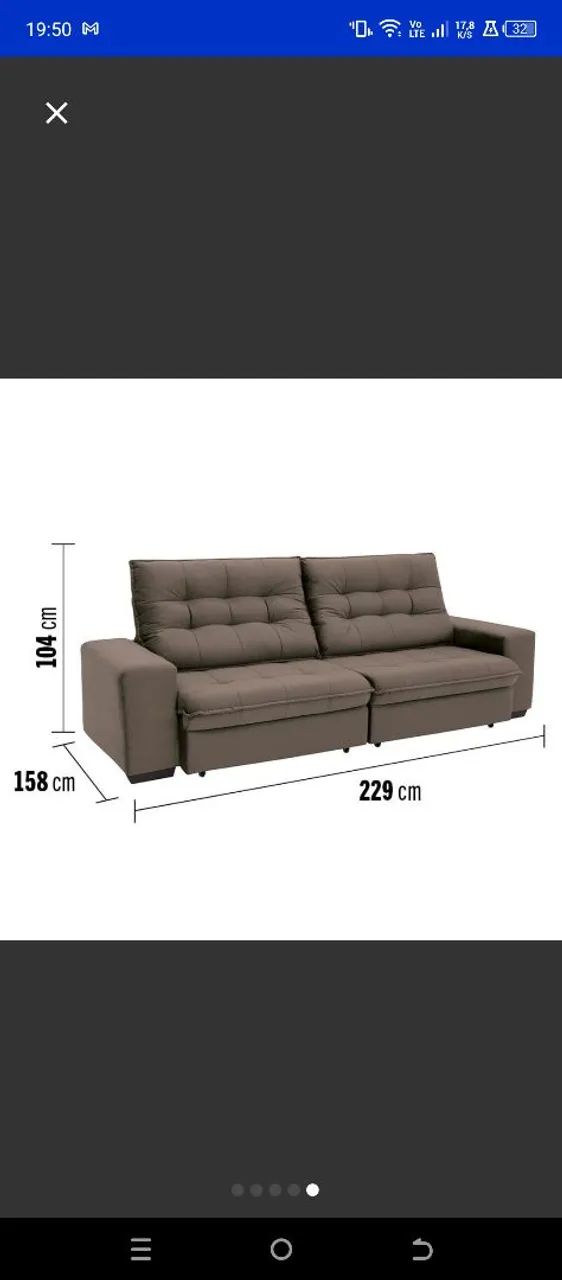 Vendo sofá cama 4 lugares