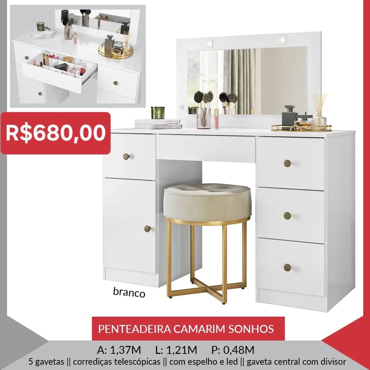 Penteadeira camarim sonhos 