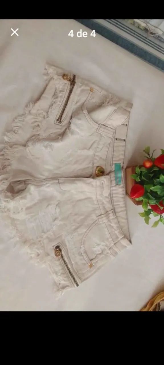 Shorts Jeans Desfiado - Foto 4