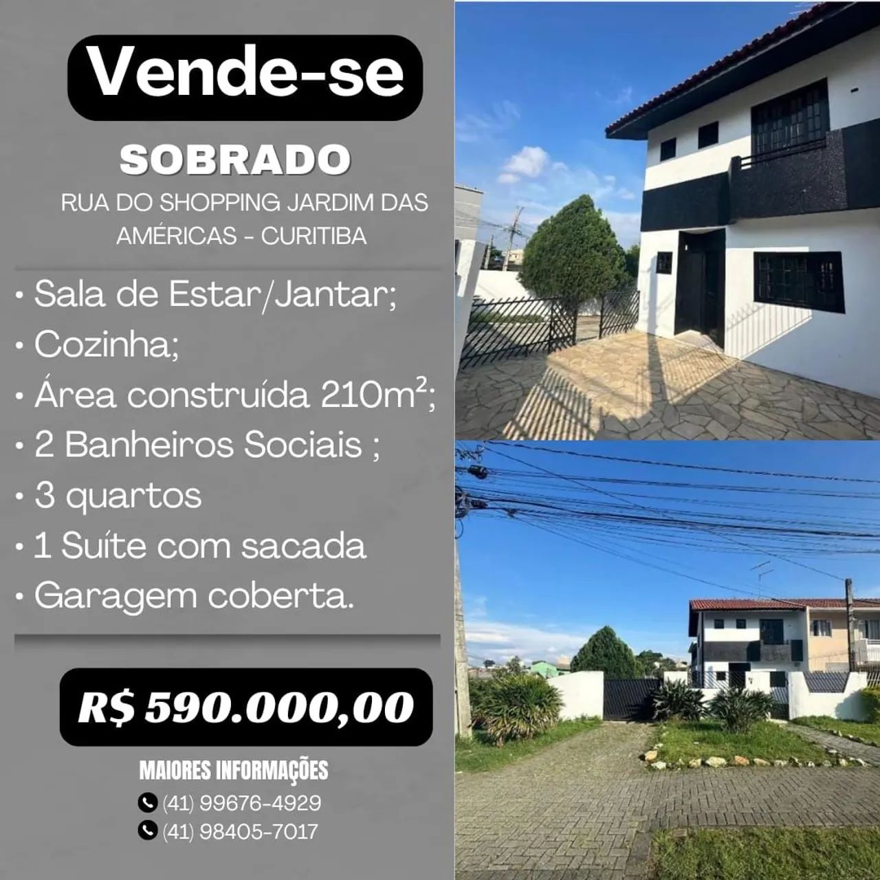 Excelente sobrado no jardim das Américas 