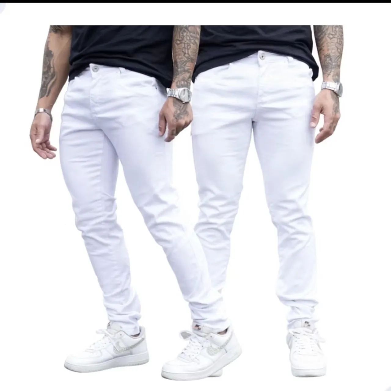 Calças Brancas Slim Fit Masculinas
