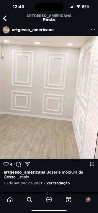 Moldura de Gesso boserie 