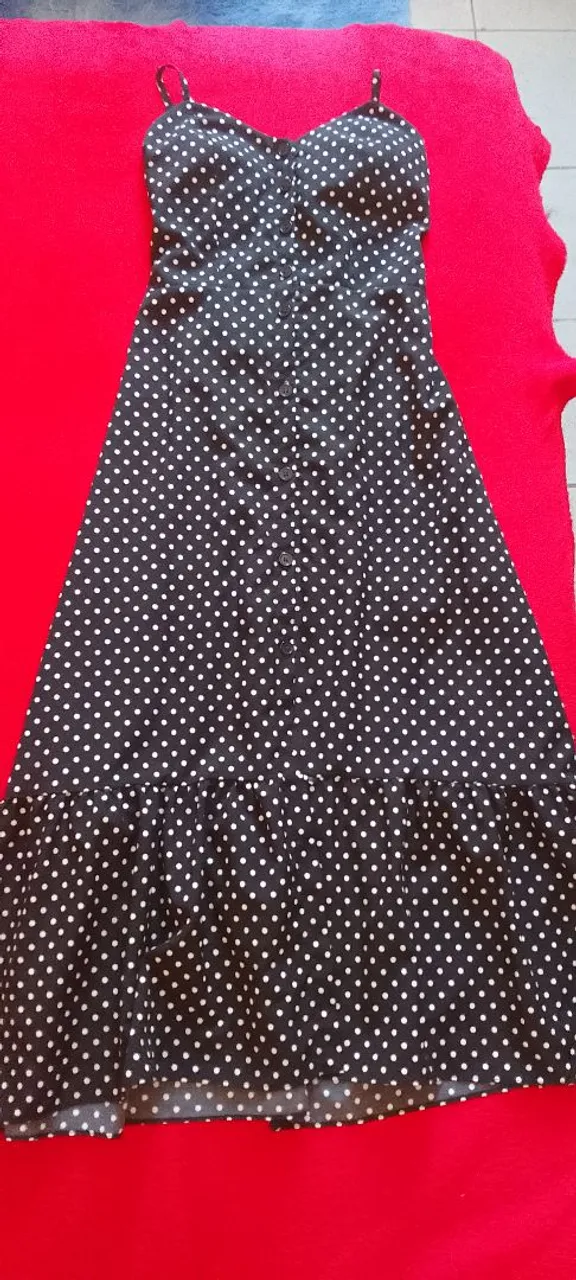 Vestido Longo Poá