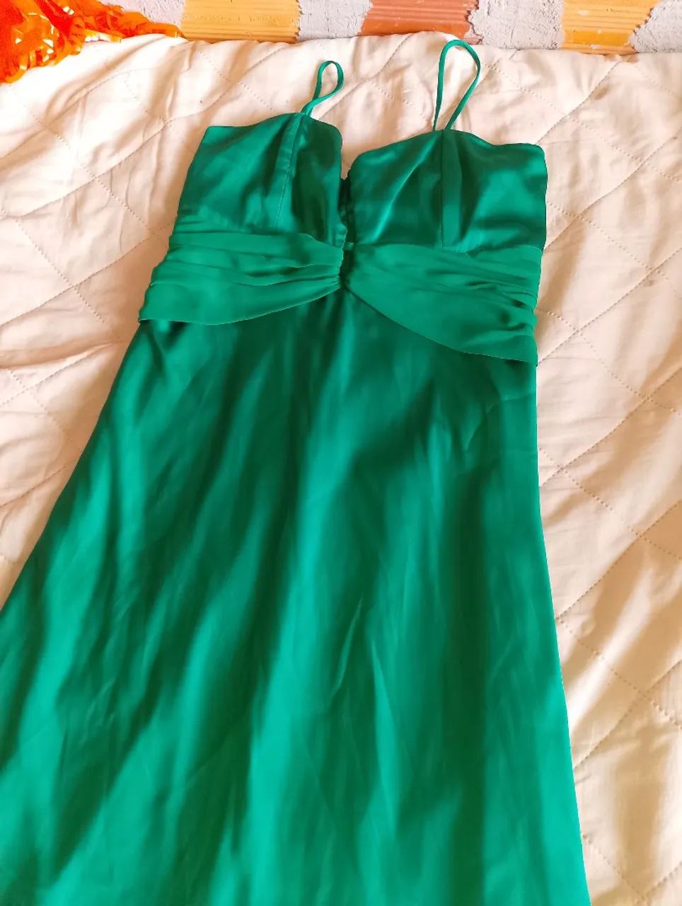 Vestido longo, verde esmeralda  - Foto 2