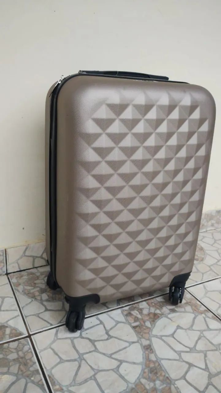 Mala de Viagem Pequena Bege 10kg