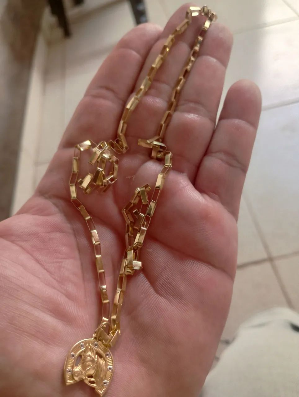 Cordão e pingente de ouro 18k - Foto 3