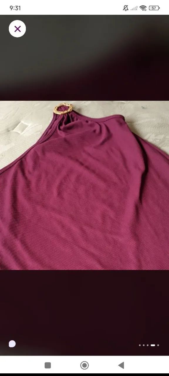 blusa vinho com uma manga - Foto 4