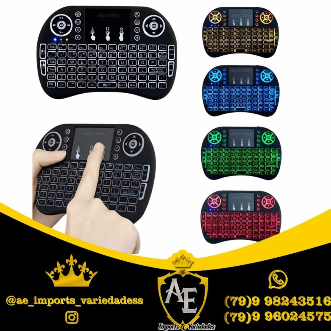 Mini teclado bluetooth para tv 
