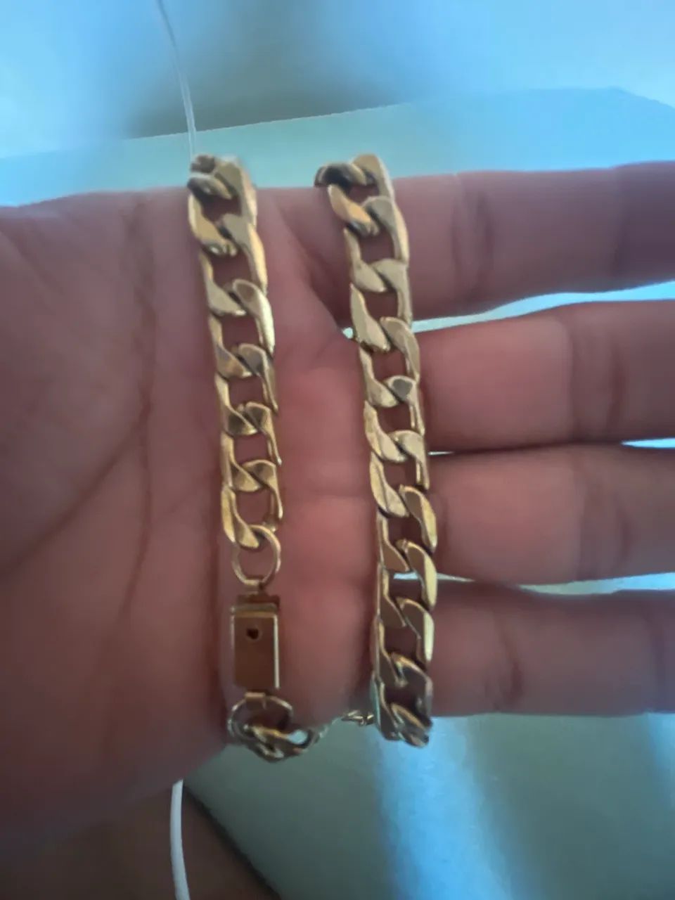 Corrente banhado com ouro 18 k - Foto 2
