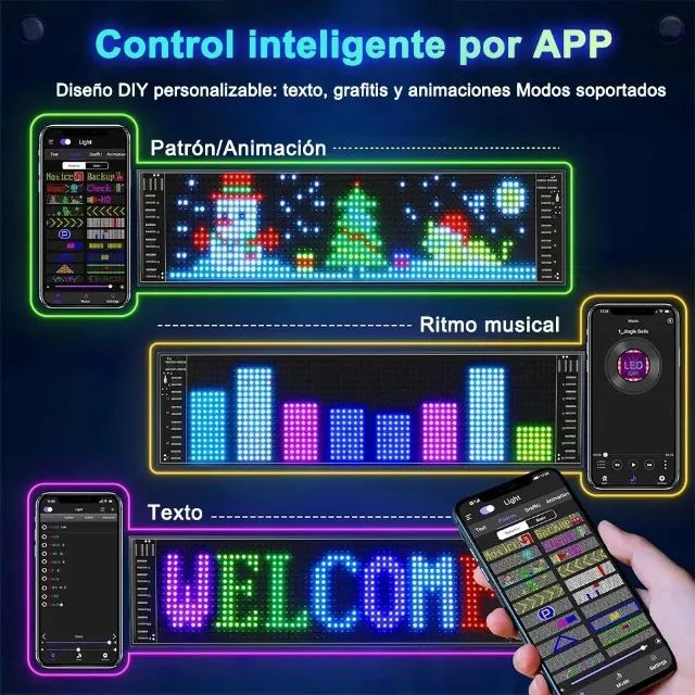 Letreiro Led Bluetooth Painel Flexível - Foto 4