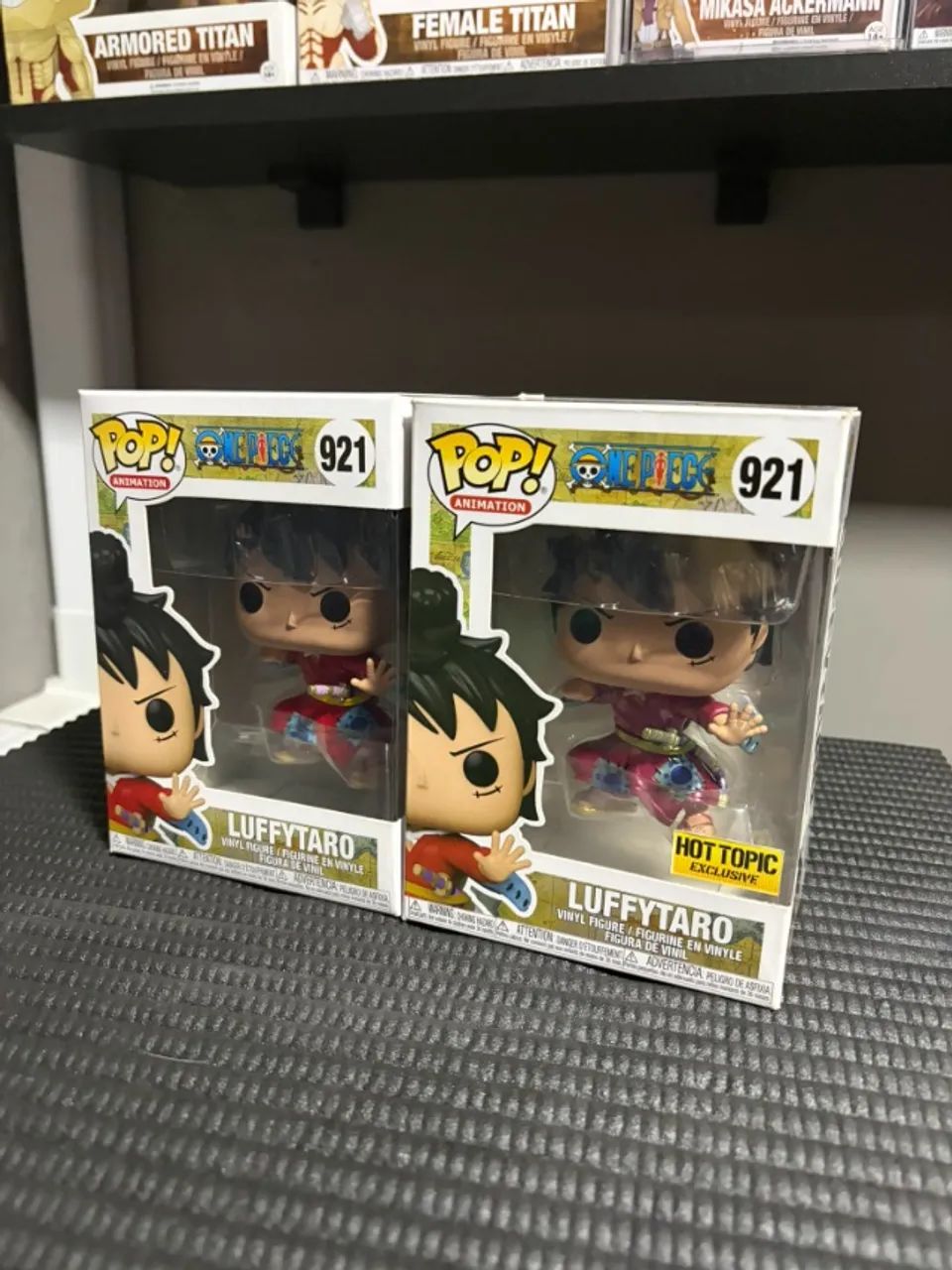 Dupla Funko Pop Luffytaro - Regular + Metalico - One piece Luffy