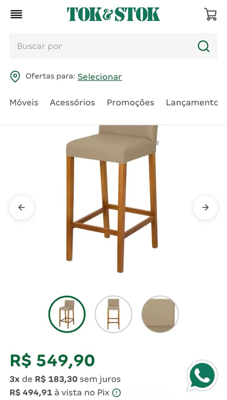 BANCO ALTO PROSA TOK&STOK - Foto 4