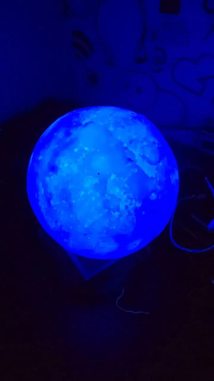 Luminaria 3d Touch Lua Cheia Abajur Led Decoracao Usb Rgb - Foto 5