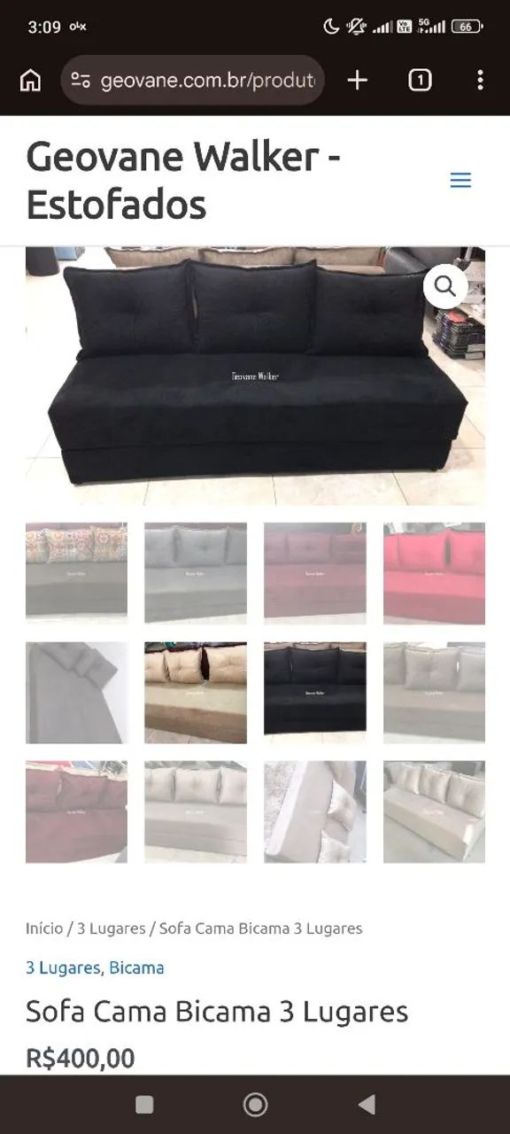 Sofa Cama Bicama 3 Lugares