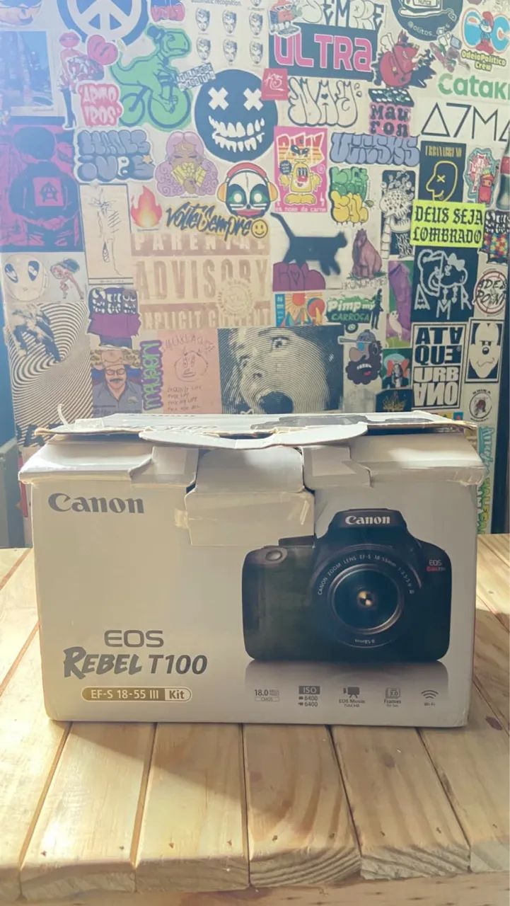Cânon T100 com lente e caixa  - Foto 3