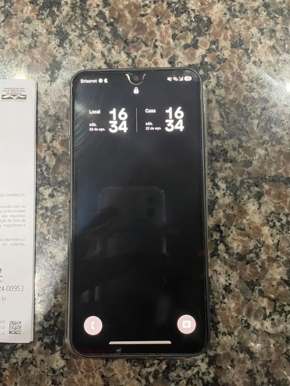 Celular estado de novo A16 256 gigas, aceito troca e cartão  - Foto 3