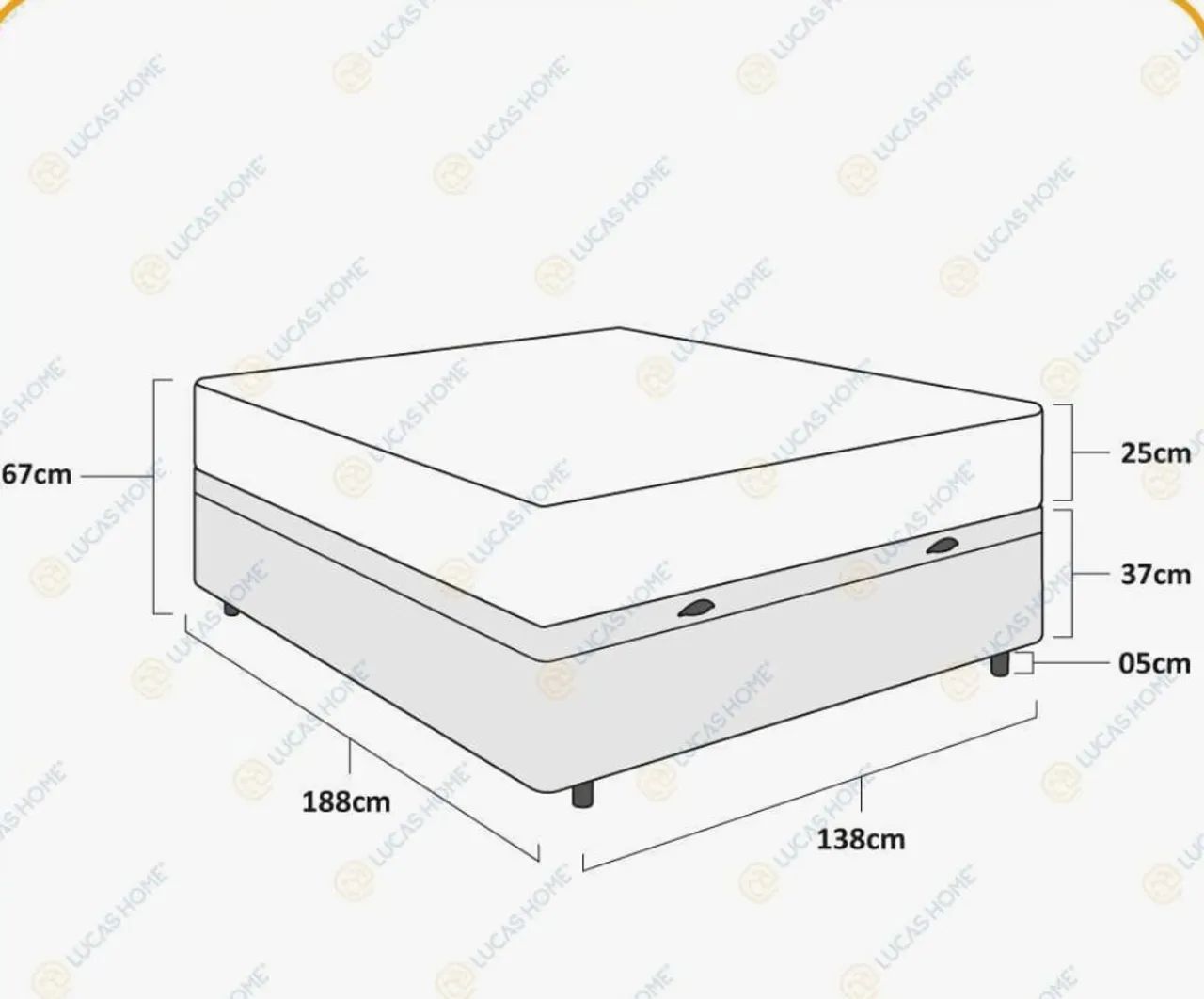 Cama Casal Baú Ortobom  - Foto 4