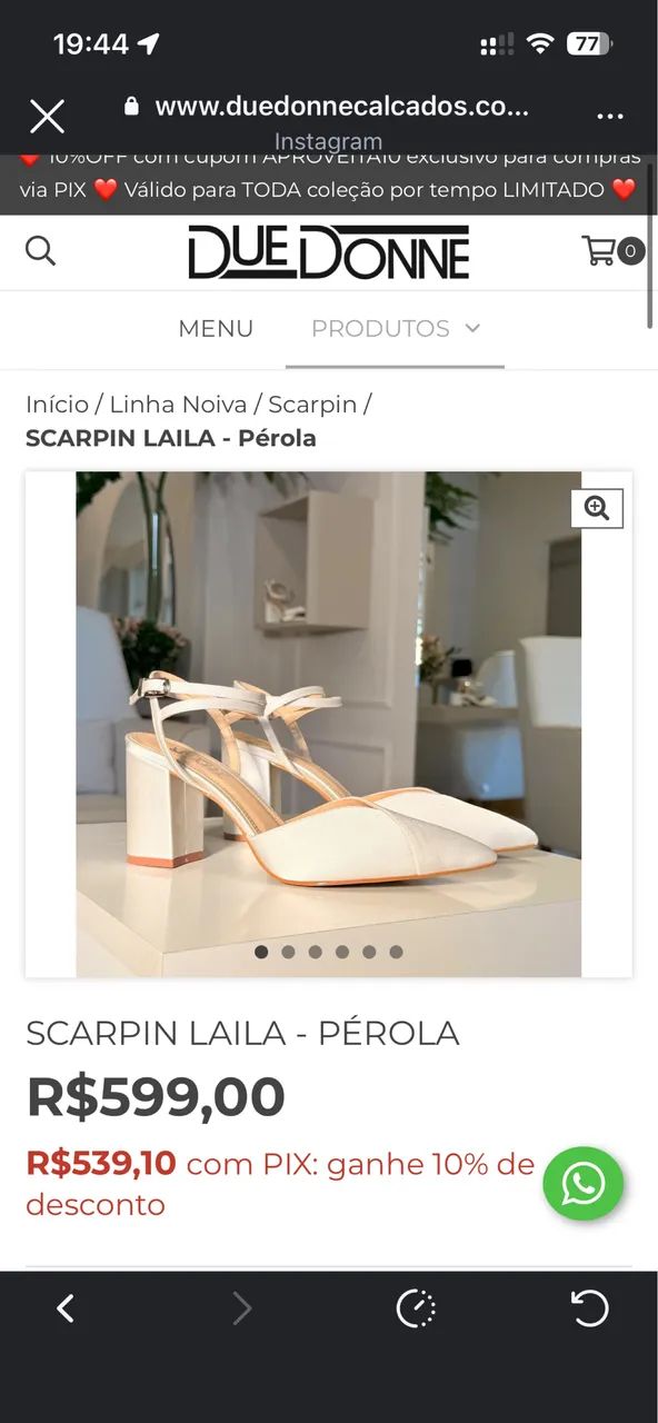 Sapato de noiva SCARPIN PÉROLA  - Foto 4