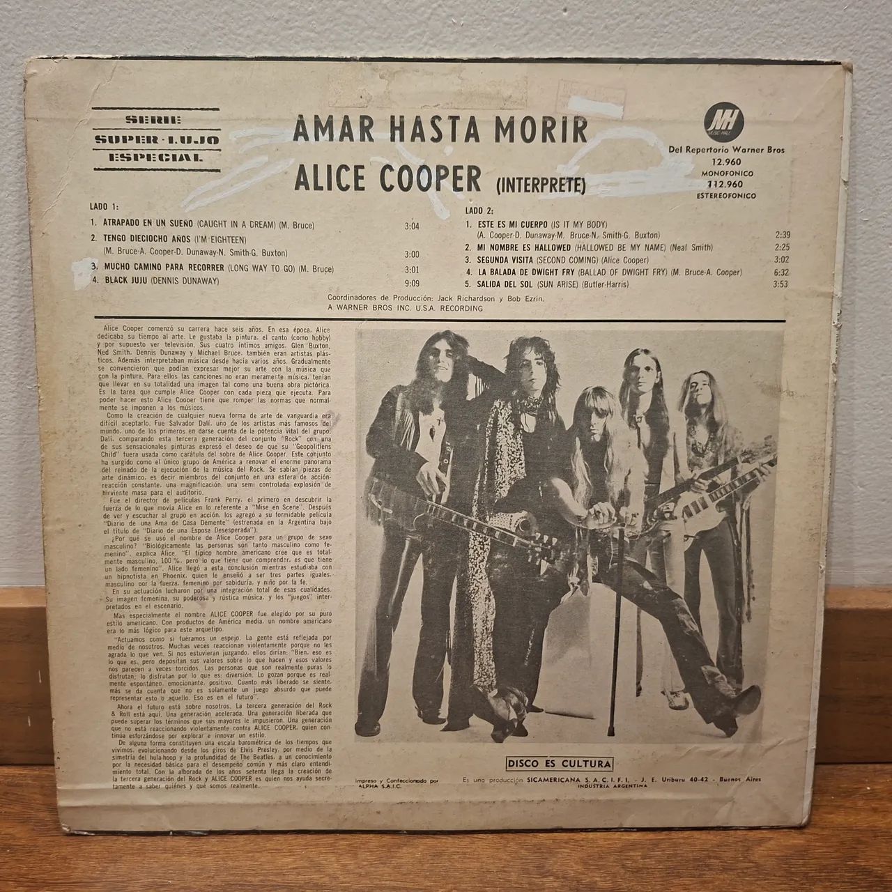 LP Live it To Death / Alice Cooper (1971) - Foto 2