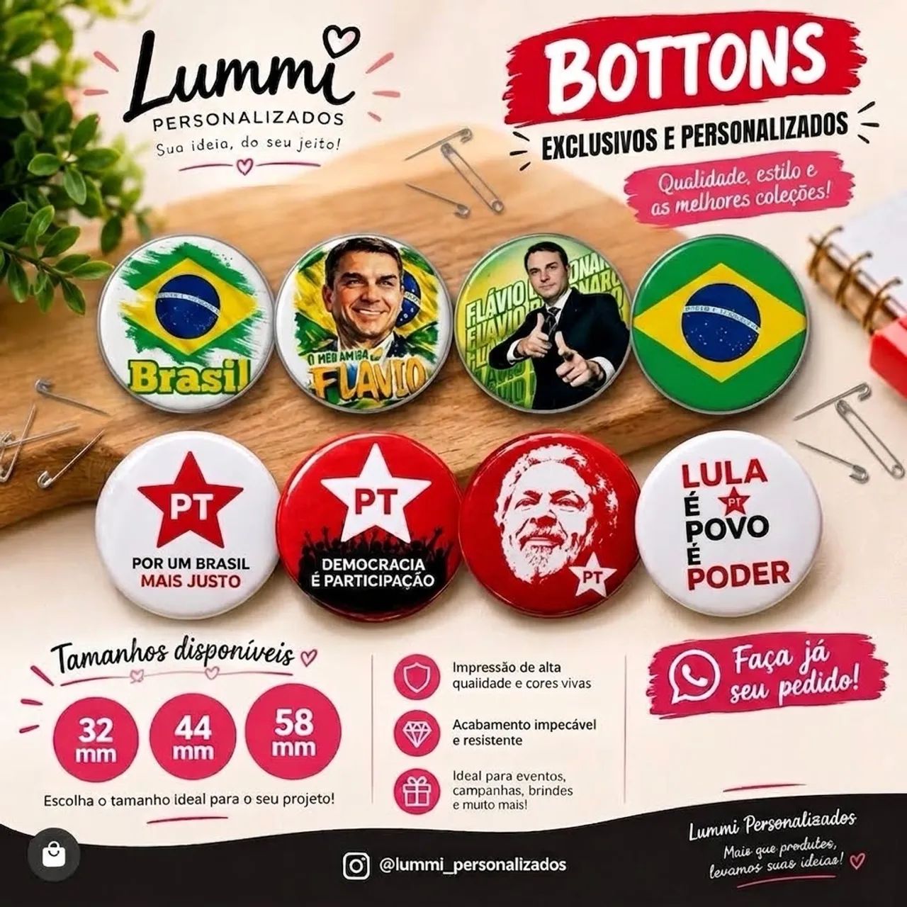 Bottons personalizados (fazemos vários modelos) - Foto 2