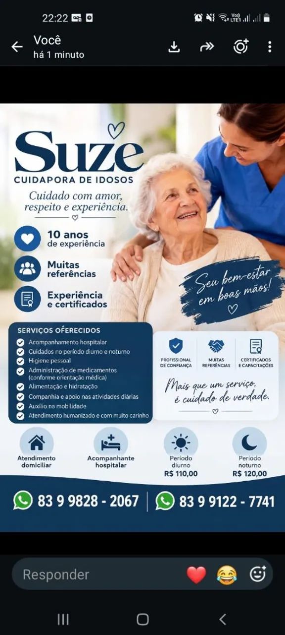 Cuidadora de idosos 
